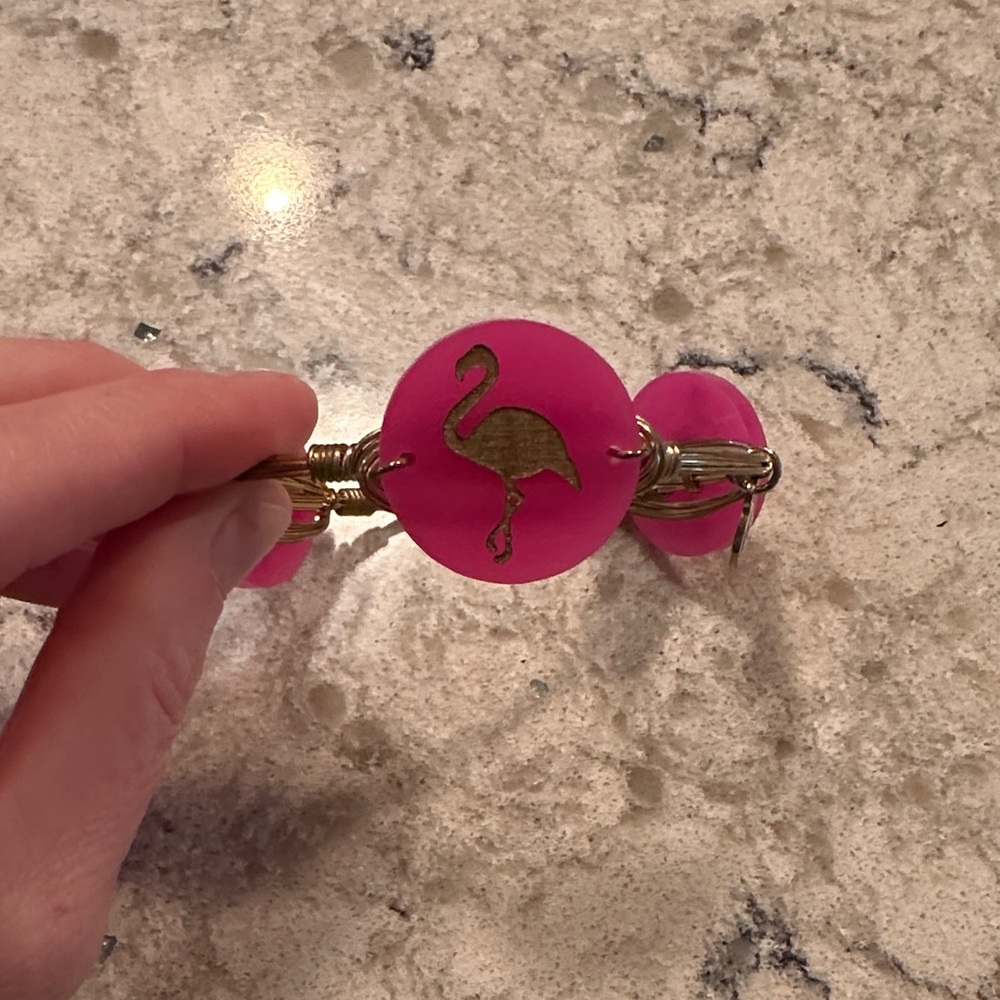 Moon and Lola pink flamingo bracelet